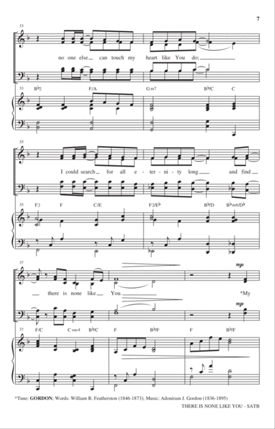 There Is None Like You 4-Part scores gallery preview page 5