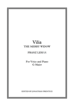 Book cover for Vilia (English version) - The Merry Widow (G Major)