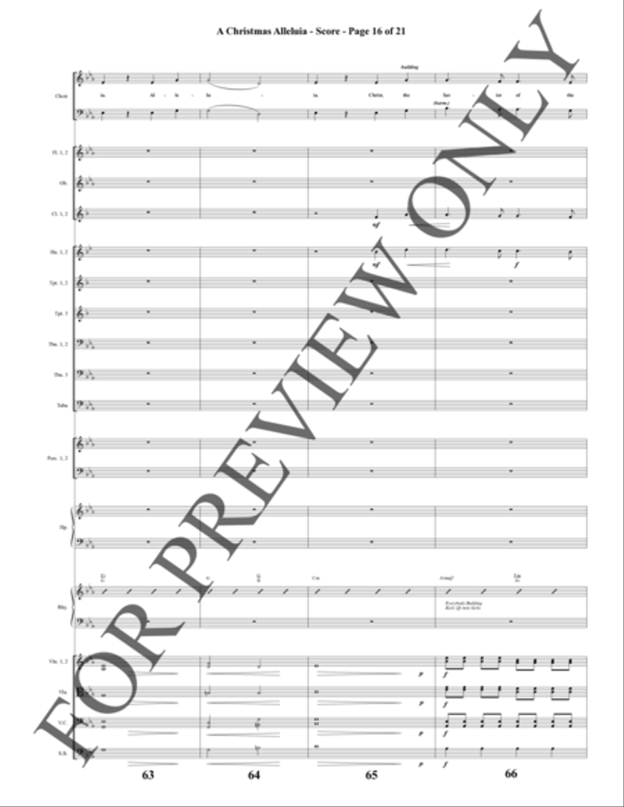 A Christmas Alleluia - Orchestration (pdf) Choir scores gallery preview page 17
