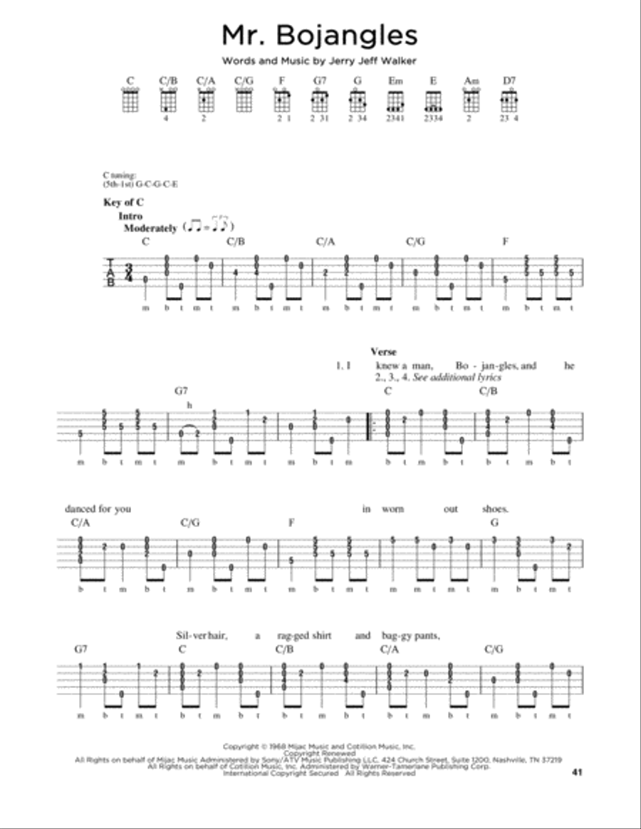 Mr. Bojangles Banjo scores gallery preview page 1