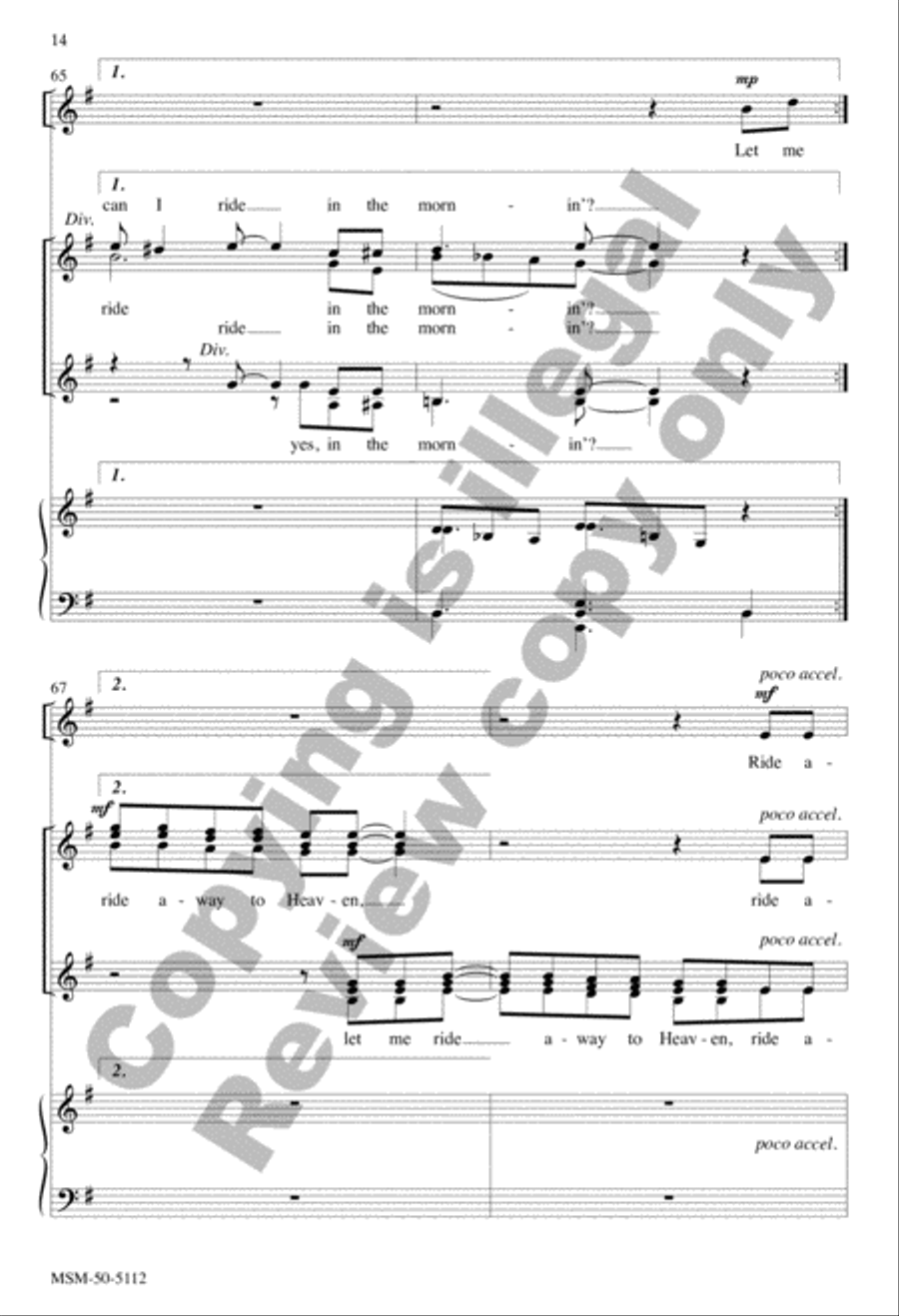 If I Got My Ticket (SSAA) SSAA scores gallery preview page 14