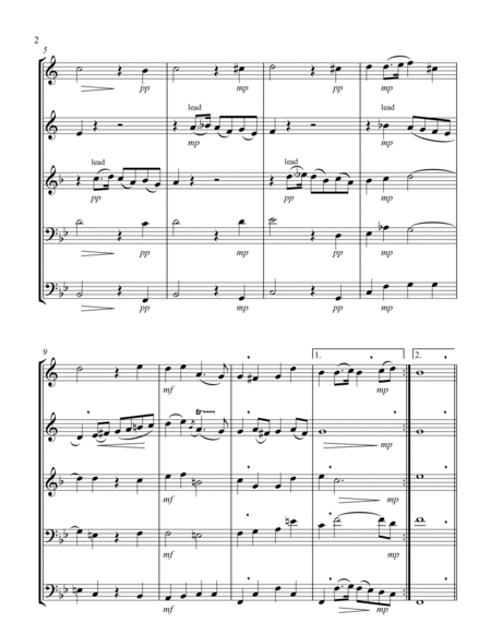 Heroic Music - No. 9. La Douceur (Bb) (Brass Quintet - 2 Trp, 1 Hrn, 1 Trb, 1 Tuba) image number null