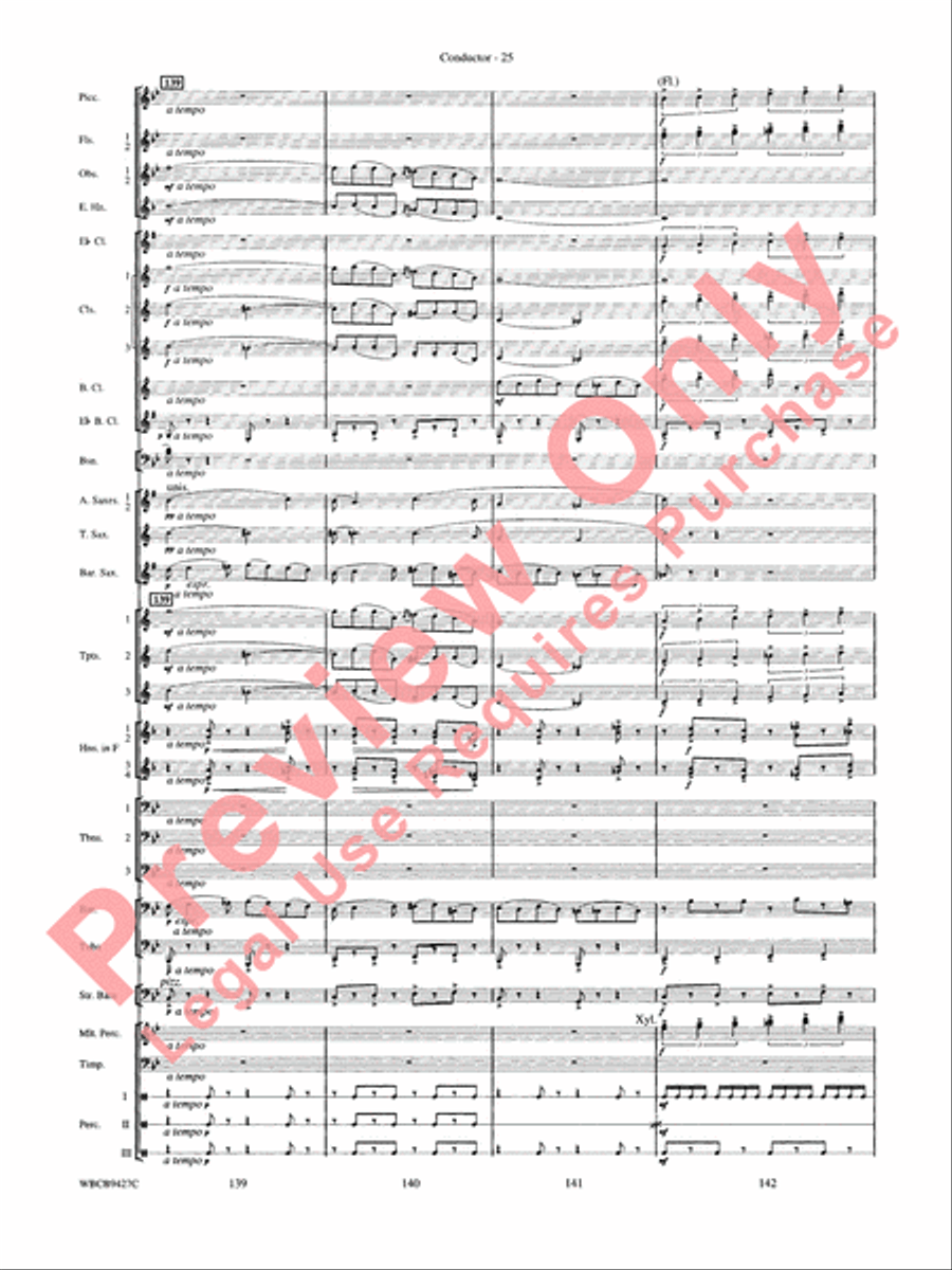 An American in Paris Concert Band scores gallery preview page 27
