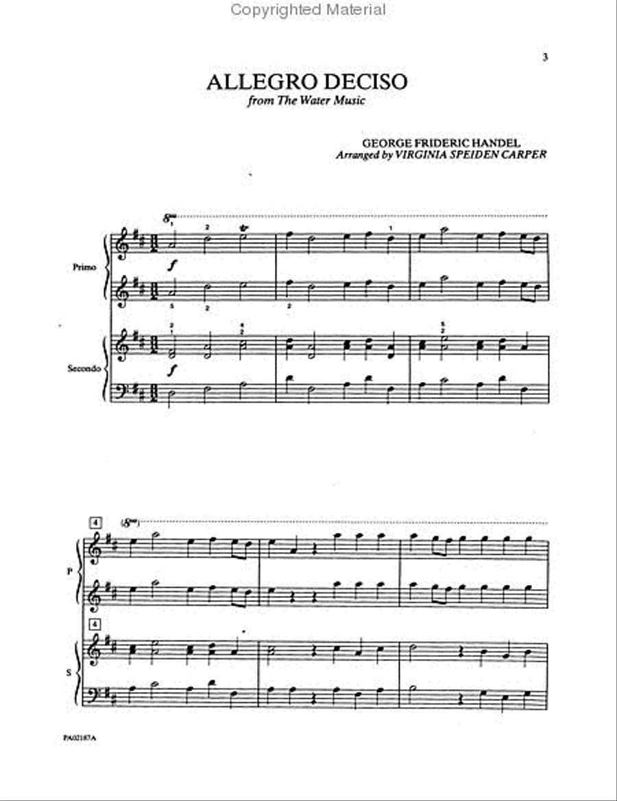 Allegro Deciso (from The Water Music) Small Ensemble scores gallery preview page 2