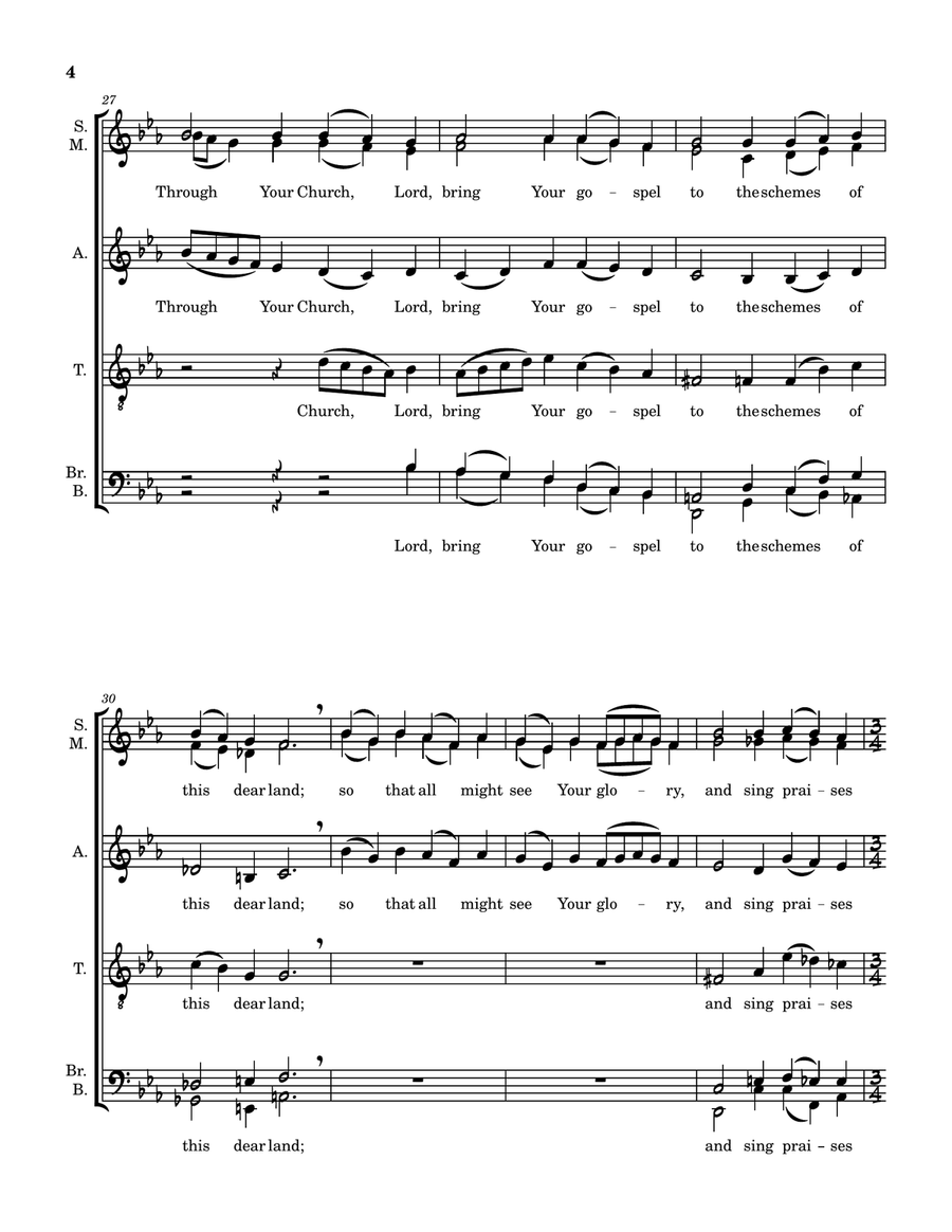 Come, Thou Long Expected Jesus A Cappella scores gallery preview page 4