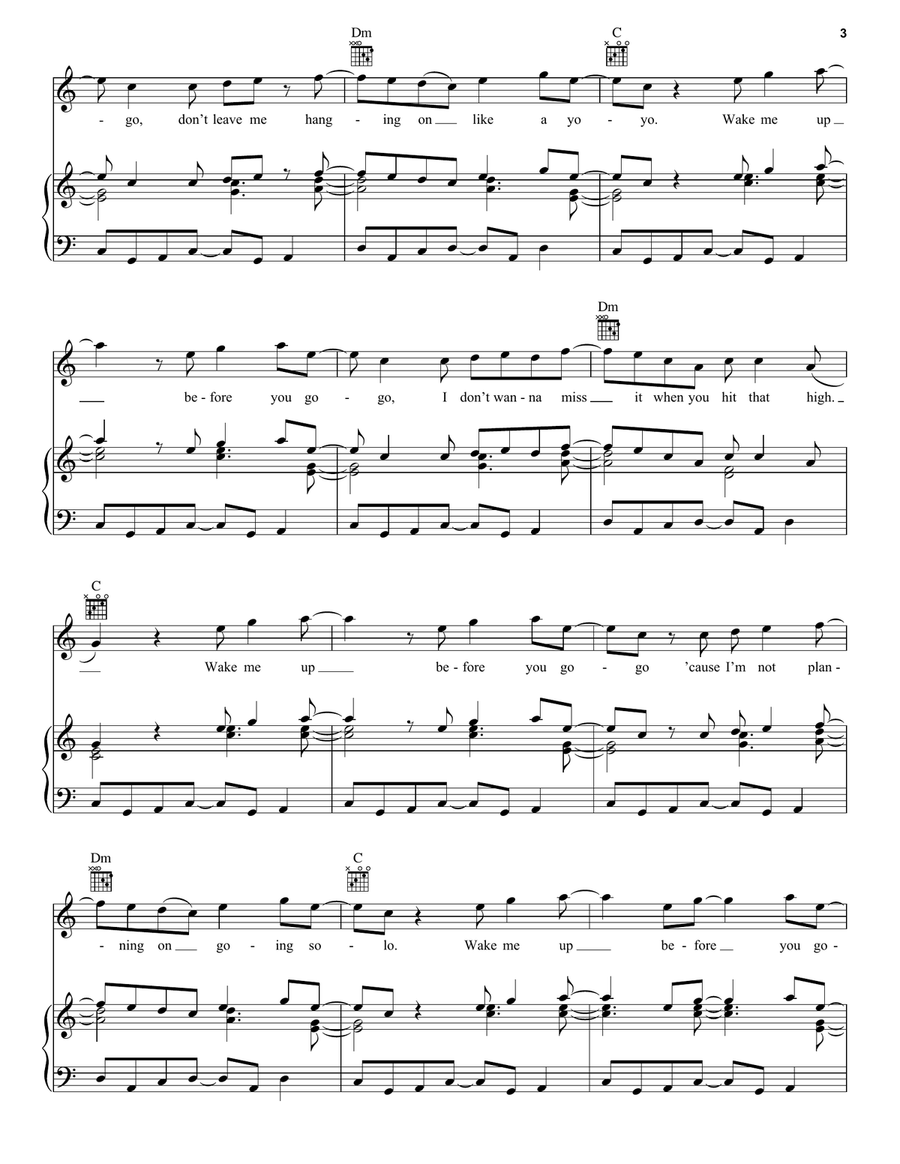 Wake Me Up Before You Go-Go Acoustic Guitar scores gallery preview page 3