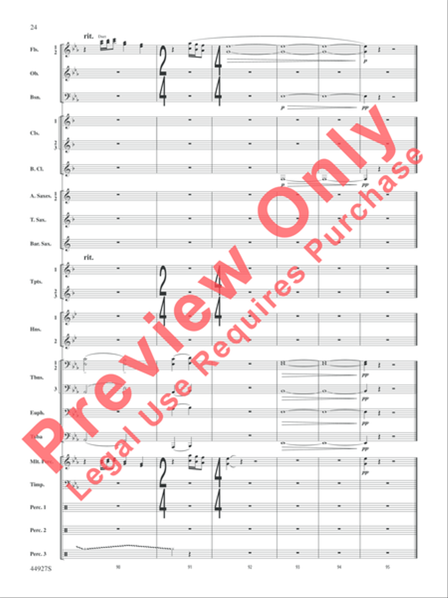 At the Movies with John Williams Concert Band scores gallery preview page 49