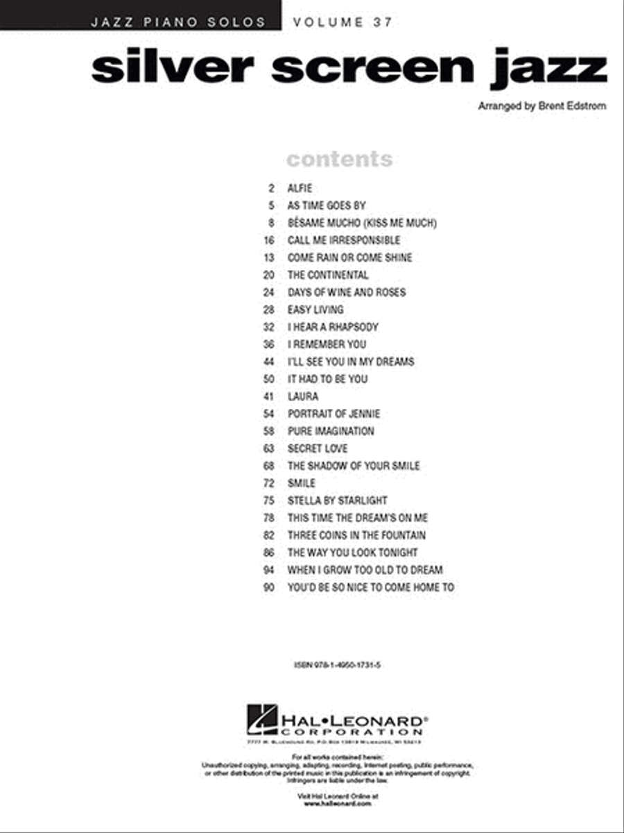 Silver Screen Jazz Silver Screen Jazz Piano Solo scores gallery preview page 2