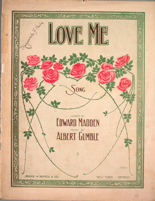 Book cover for Love Me. Song