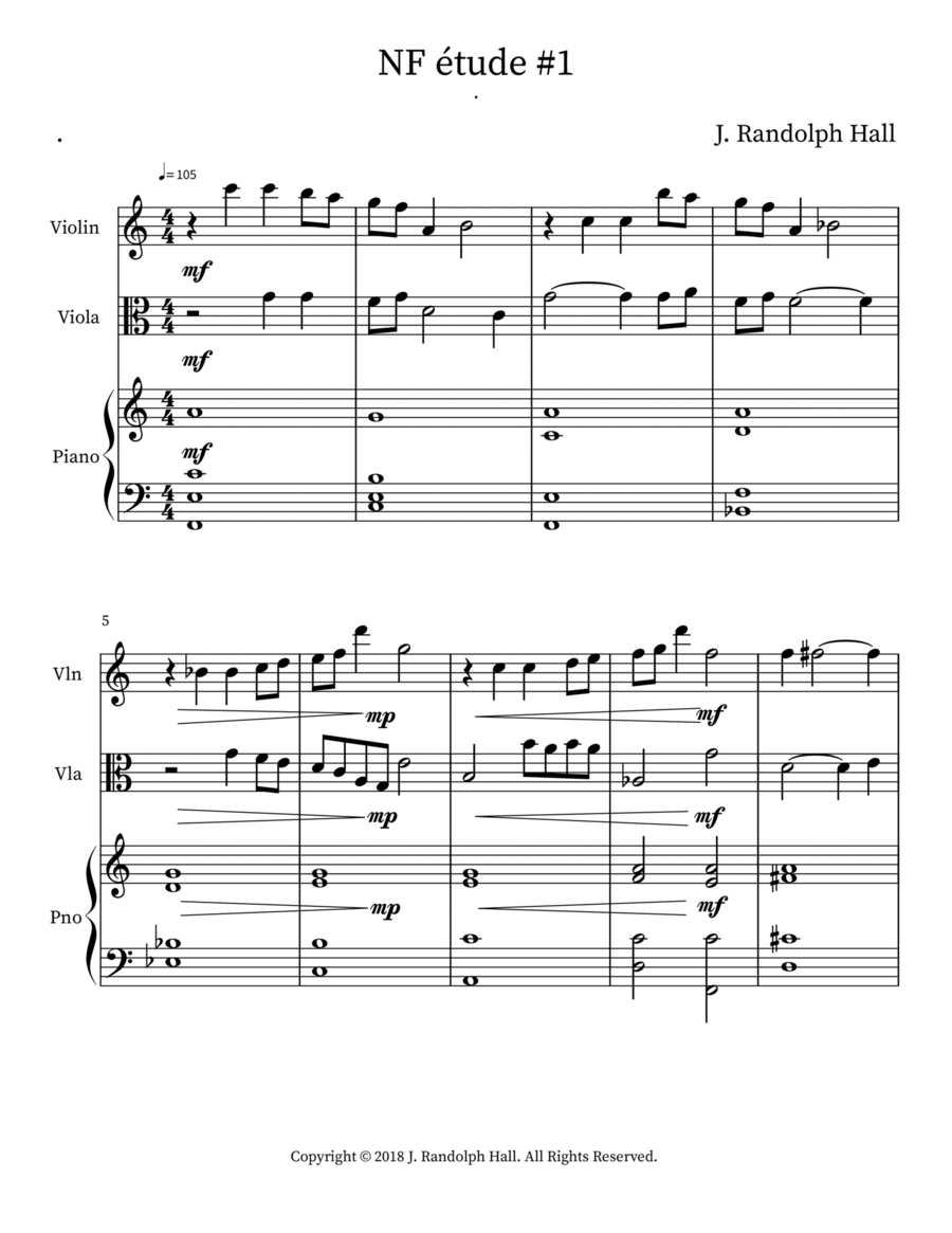NF étude #1 Small Ensemble scores gallery preview page 1