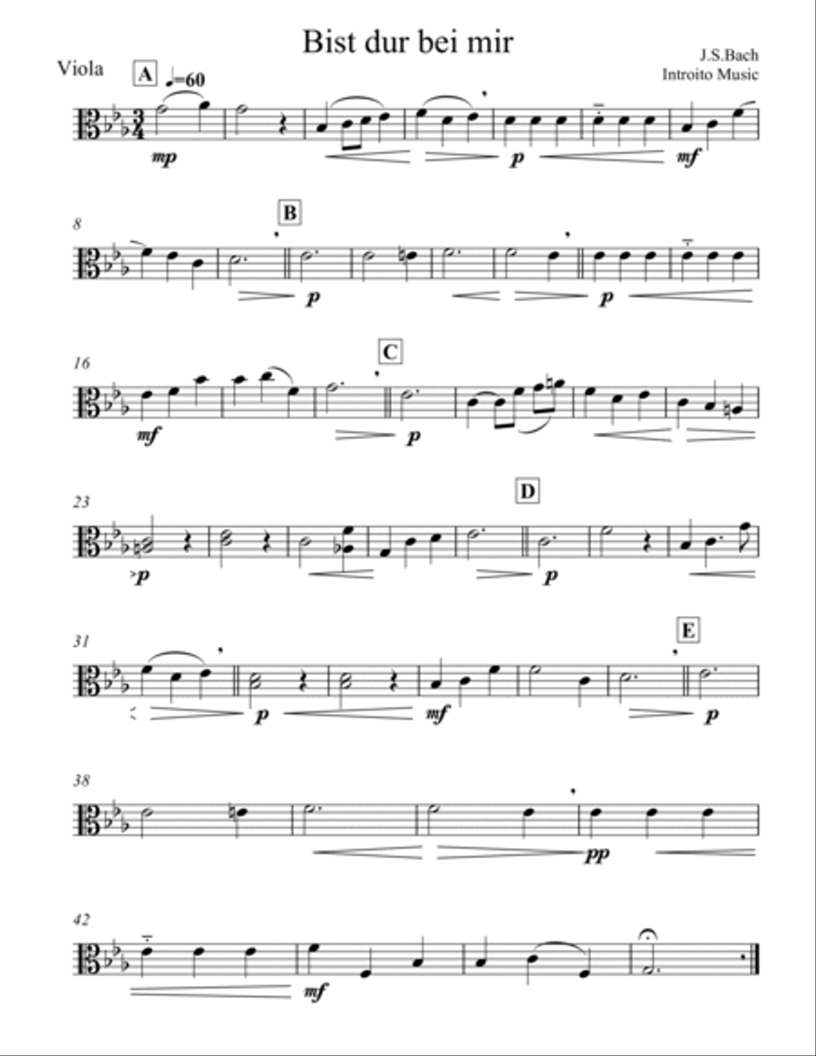 Bist dur bei mir Bist dur bei mir String Quartet scores gallery preview page 3