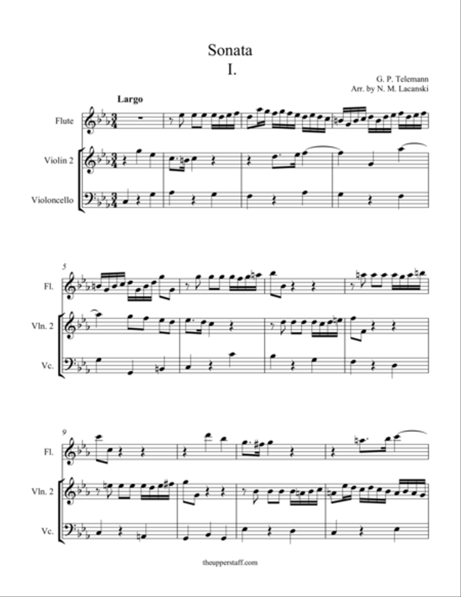 Sonata in C Minor Movement I Small Ensemble scores gallery preview page 1