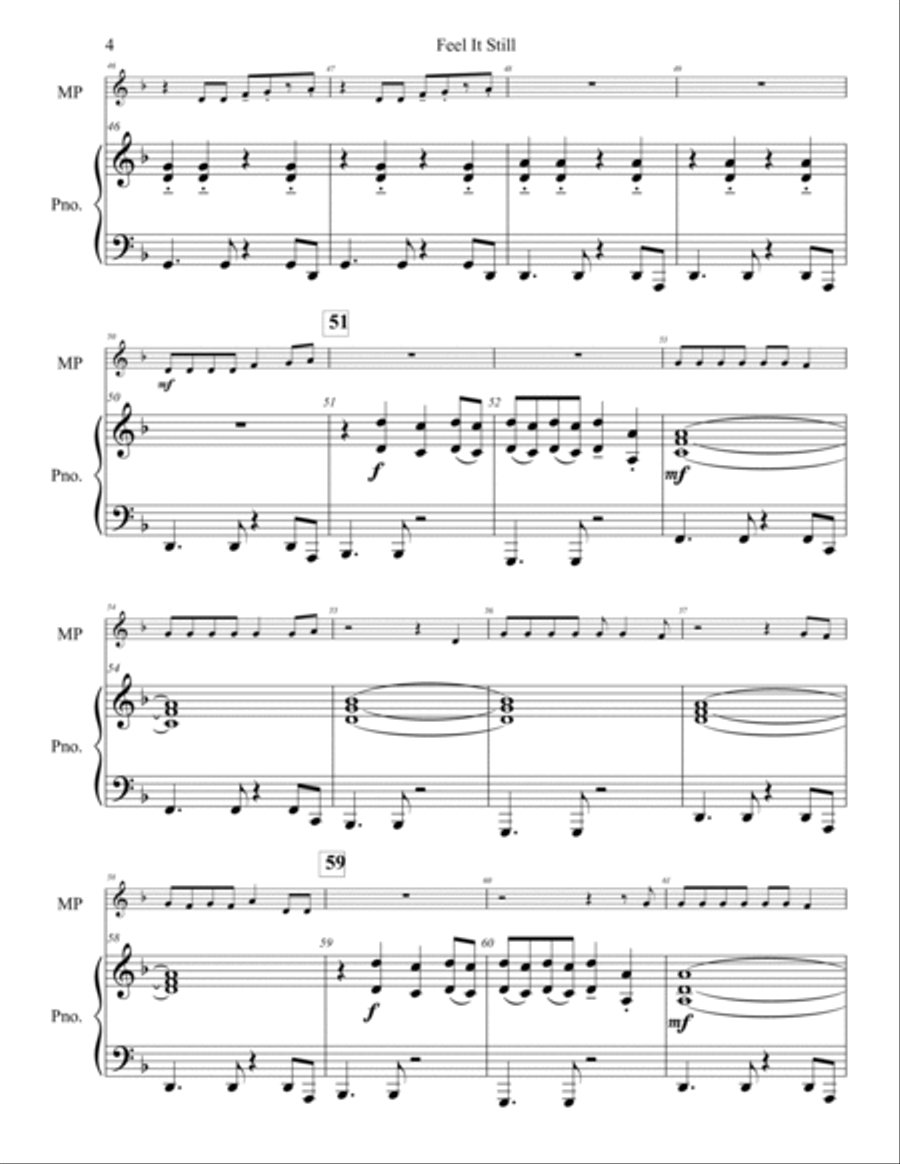 Feel It Still Piano scores gallery preview page 5