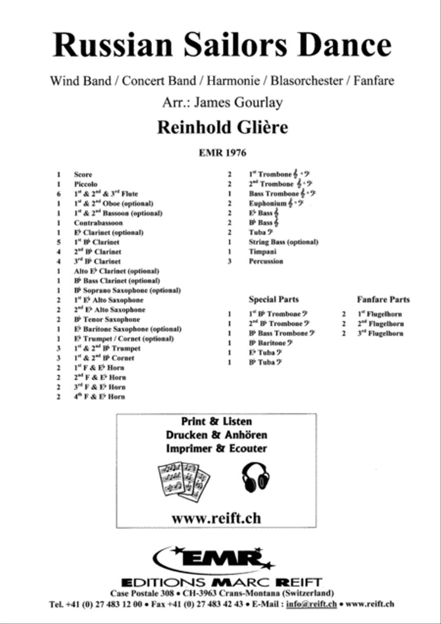 Russian Sailors Dance Russian Sailors Dance Concert Band scores gallery preview page 2