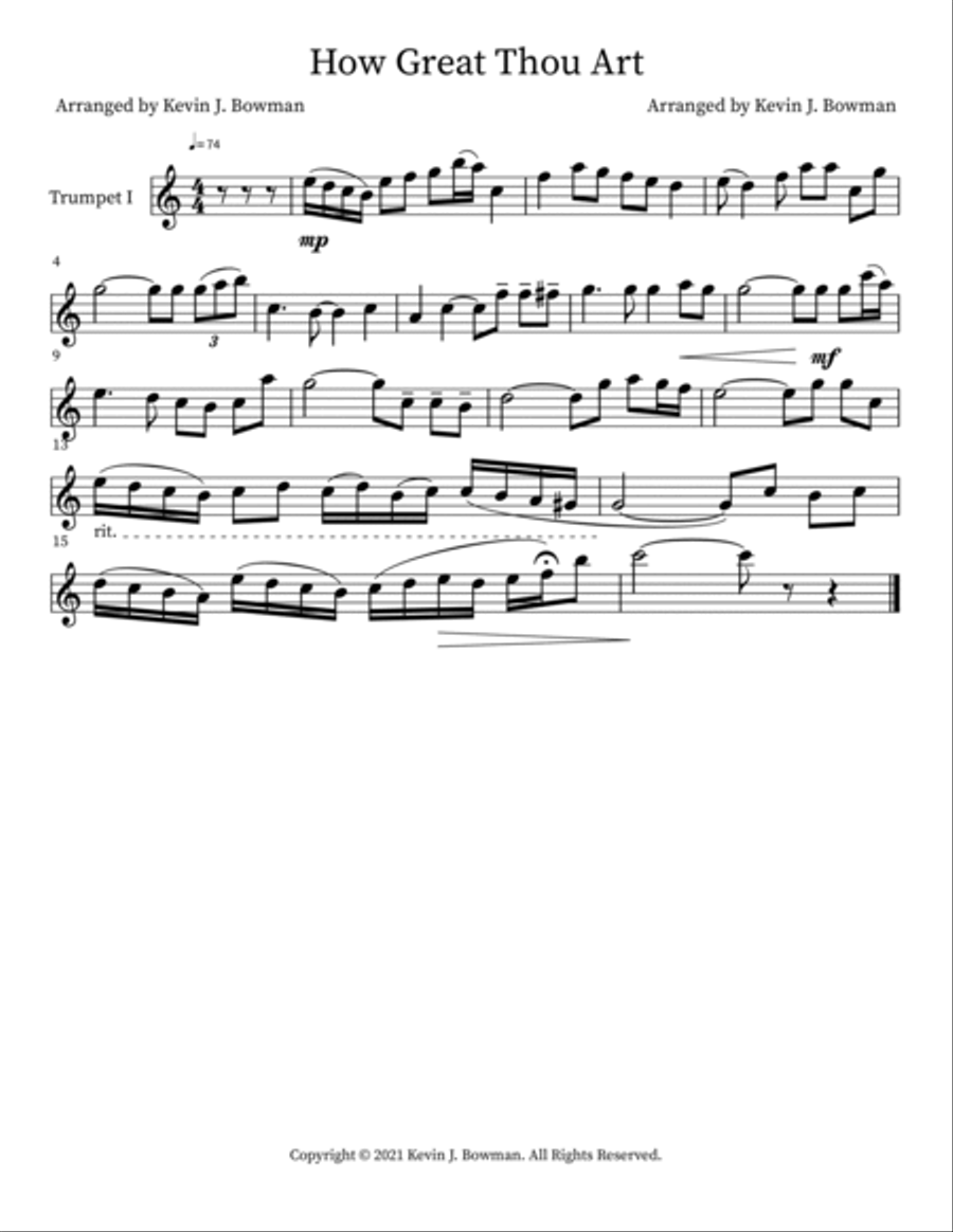 How Great Thou Art Small Ensemble scores gallery preview page 4
