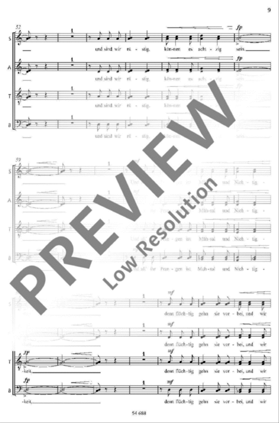 Dem König der Ewigkeit Mixed Choir scores gallery preview page 6