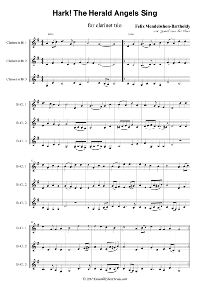 14 Christmas Carols for clarinet trio (easy) image number null