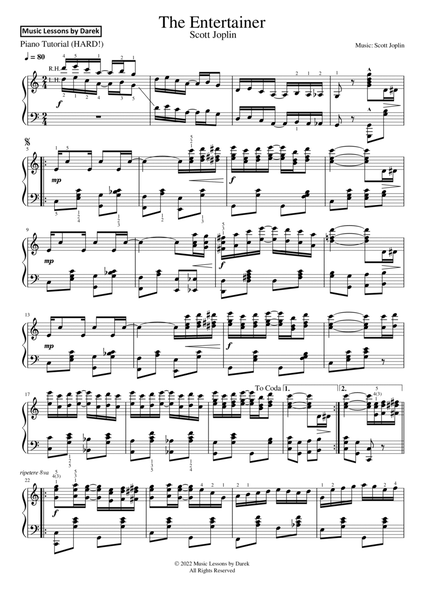 The Entertainer (HARD PIANO) [Scott Joplin] image number null