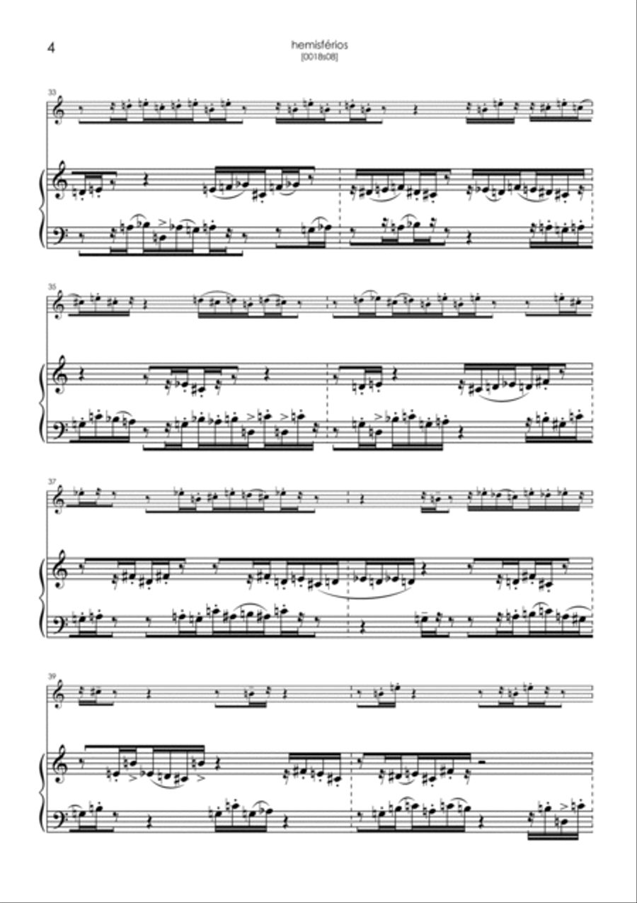 Hemisferios Woodwind Duet scores gallery preview page 4