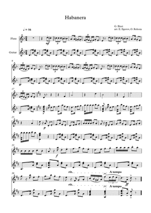 Habanera, Georges Bizet, For Flute & Guitar