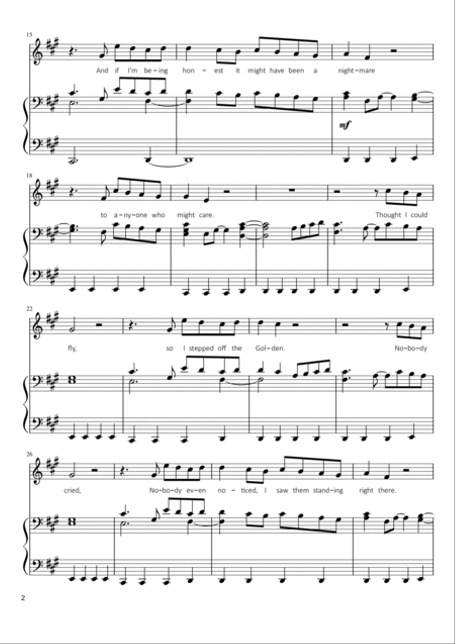 Everything I Wanted Voice scores gallery preview page 2