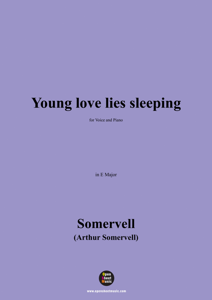 Somervell-Young love lies sleeping,in E Major Voice scores gallery preview page 1