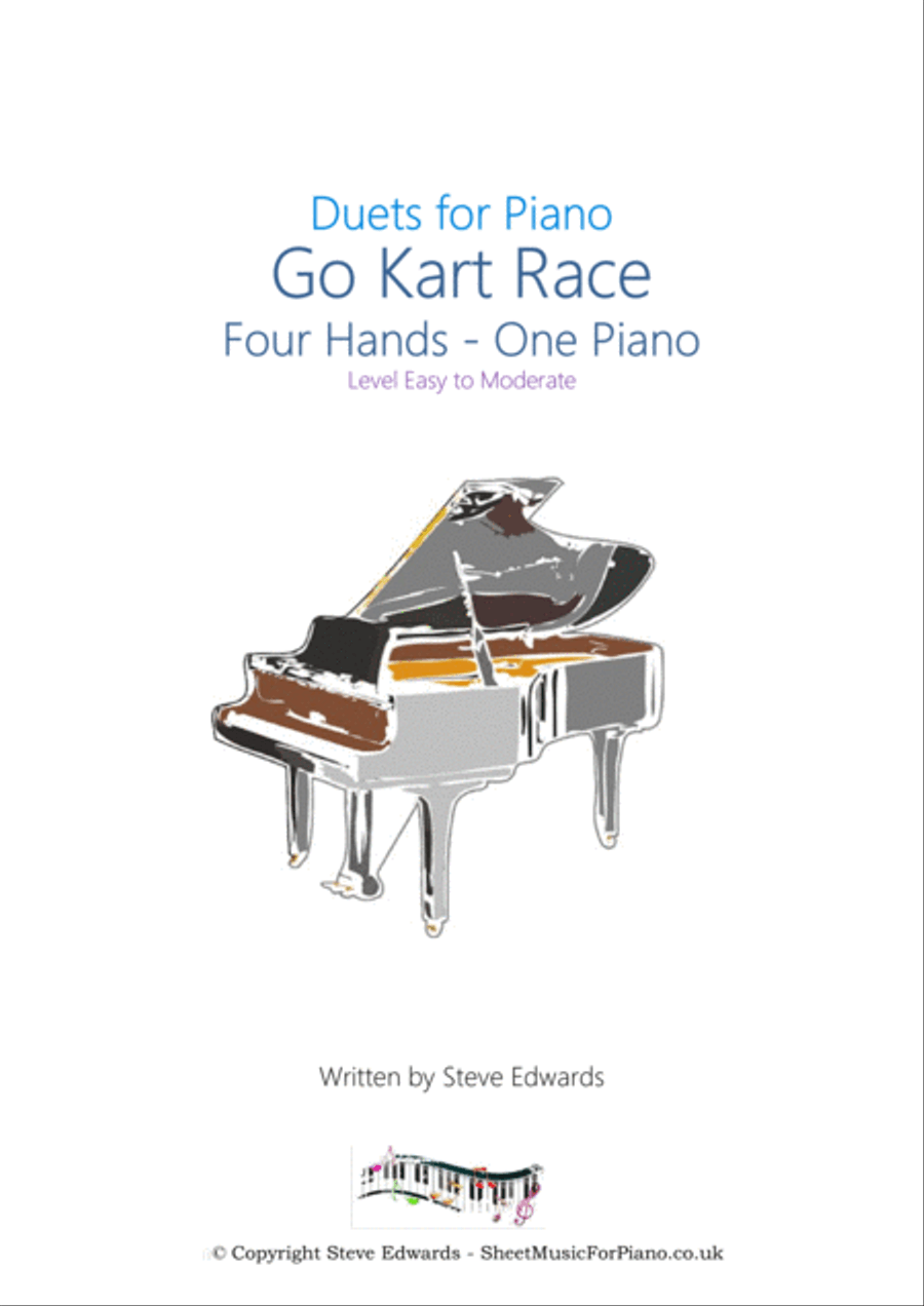 Go Kart Race - Four Hands - One Piano - Easy to Moderate 1 Piano, 4-Hands scores gallery preview page 1