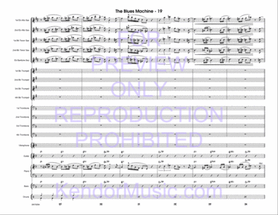 Blues Machine, The Blues Machine, The Jazz Ensemble scores gallery preview page 20