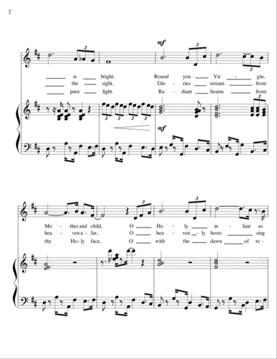 Silent Night, Holy Night-boogie-high voice solo Small Ensemble scores gallery preview page 2