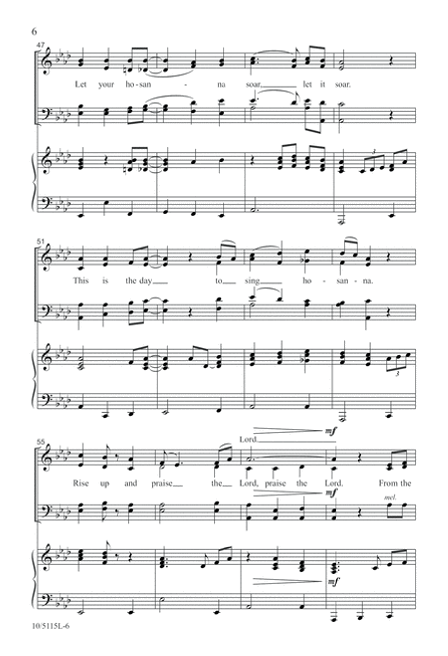 Day to Sing Hosanna Day to Sing Hosanna 4-Part scores gallery preview page 6