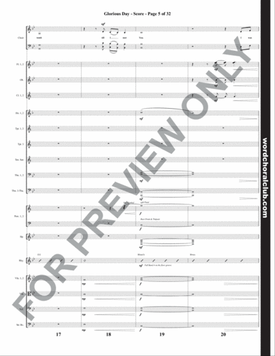 Glorious Day with Christ the Lord Is Risen Today - Orchestration Choir scores gallery preview page 6