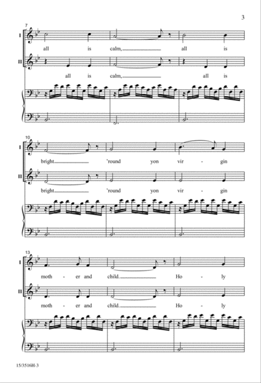 All is Calm, Sleep in Peace 2-Part scores gallery preview page 3