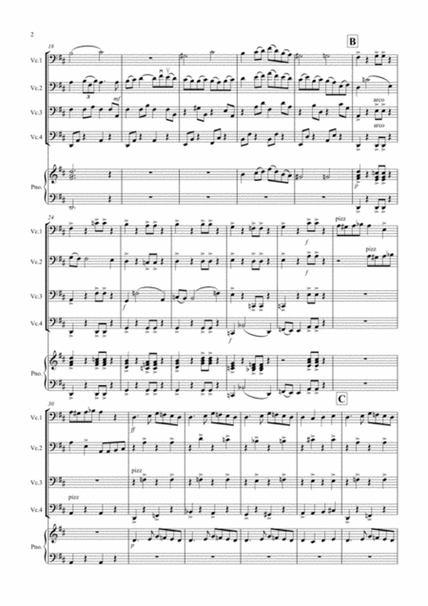 Intermezzo (Fantasia from Carmen) for Cello Quartet image number null