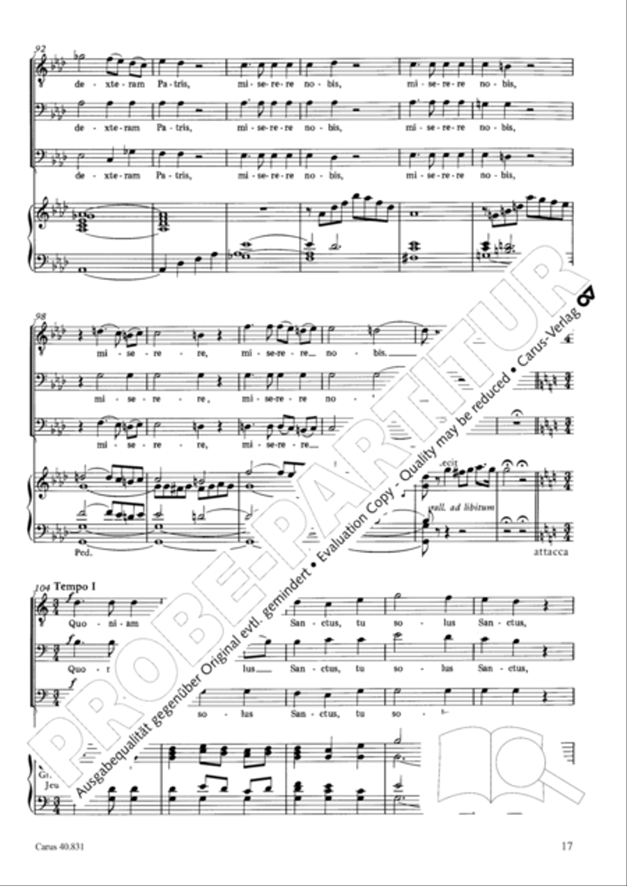 Messe breve no. 5 aux seminaires 3-Part scores gallery preview page 17