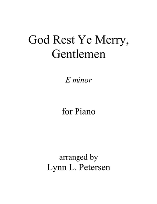 God Rest Ye Merry Gentlemen (E minor)