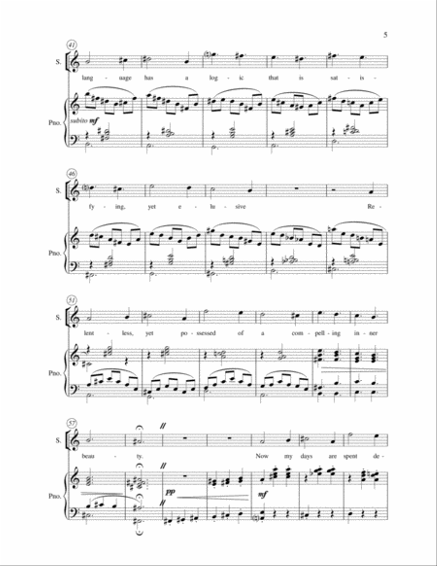 Der kleine Hund (song from the opera Breathe Freely) Piano scores gallery preview page 5