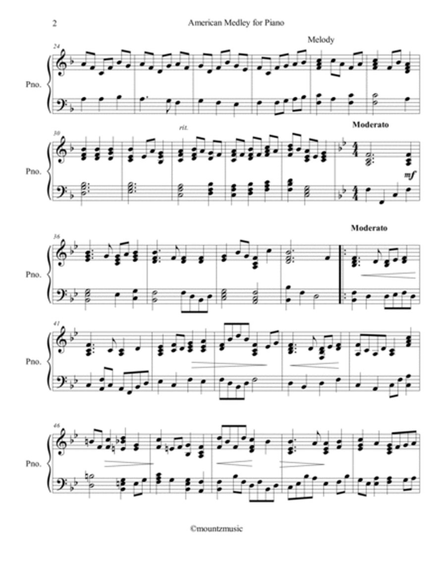 American Medley for Piano image number null