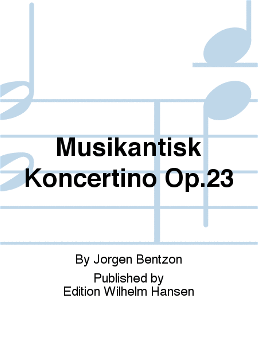 Musikantisk Koncertino Op.23 School and Community scores gallery preview page 1