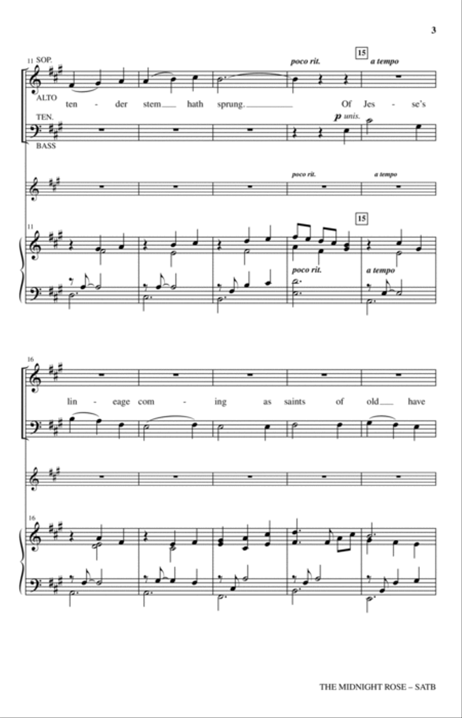 The Midnight Rose The Midnight Rose 4-Part scores gallery preview page 2