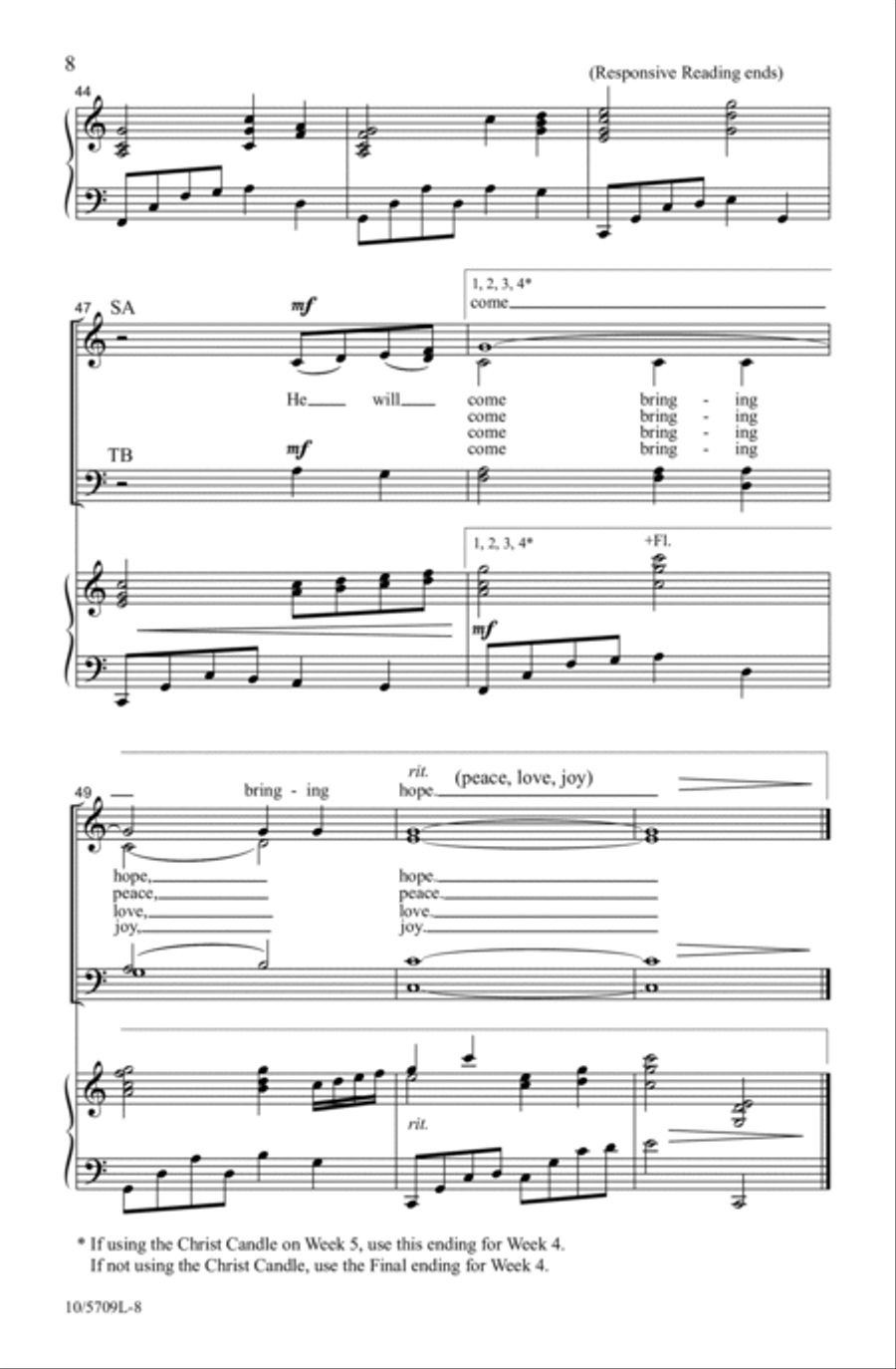 Preparing Our Hearts Preparing Our Hearts 4-Part scores gallery preview page 8
