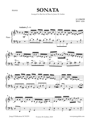 BACH: Sonata BWV 1030 for Baritone Sax & Piano