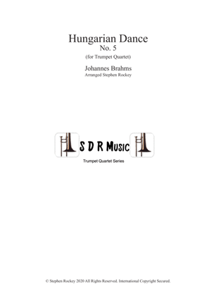 Book cover for Hungarian Dance No.5 for Trumpet Quartet