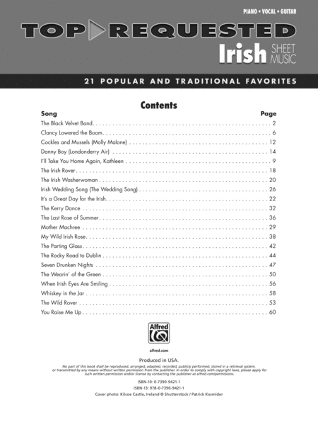 Top-Requested Irish Sheet Music