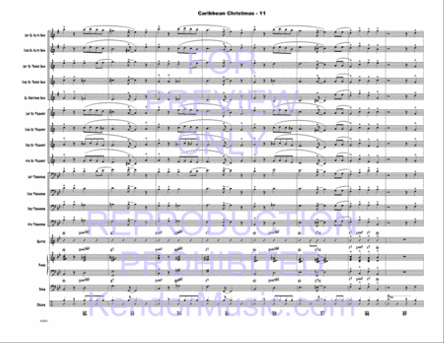 Caribbean Christmas Jazz Ensemble scores gallery preview page 24