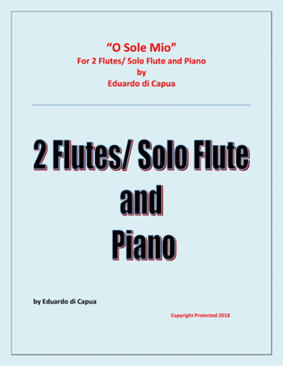Book cover for O Sole Mio - 2 Flutes and Piano