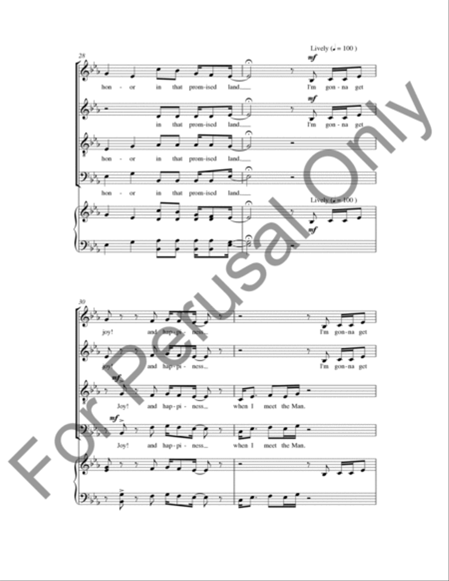 In That Promised Land 4-Part scores gallery preview page 8