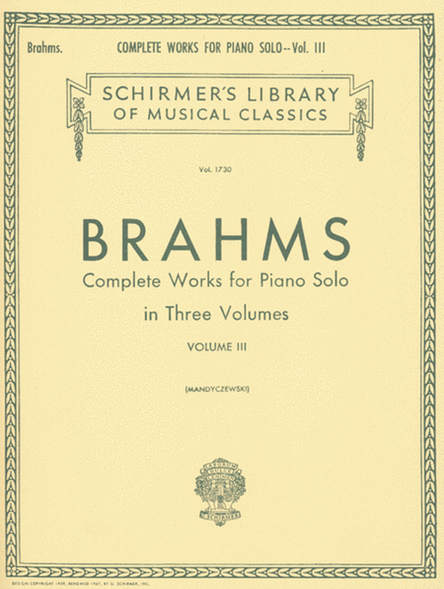 Complete Works for Piano Solo – Volume 3