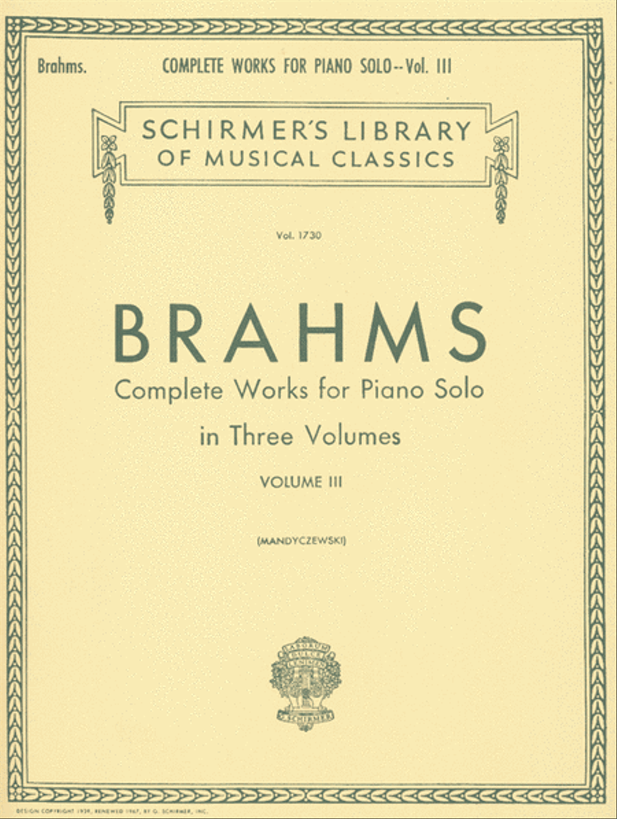 Complete Works for Piano Solo – Volume 3