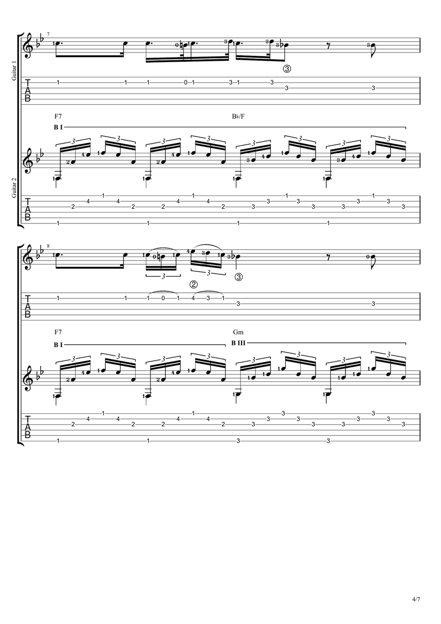 Ave Maria (Franz Schubert) Guitar Ensemble scores gallery preview page 4