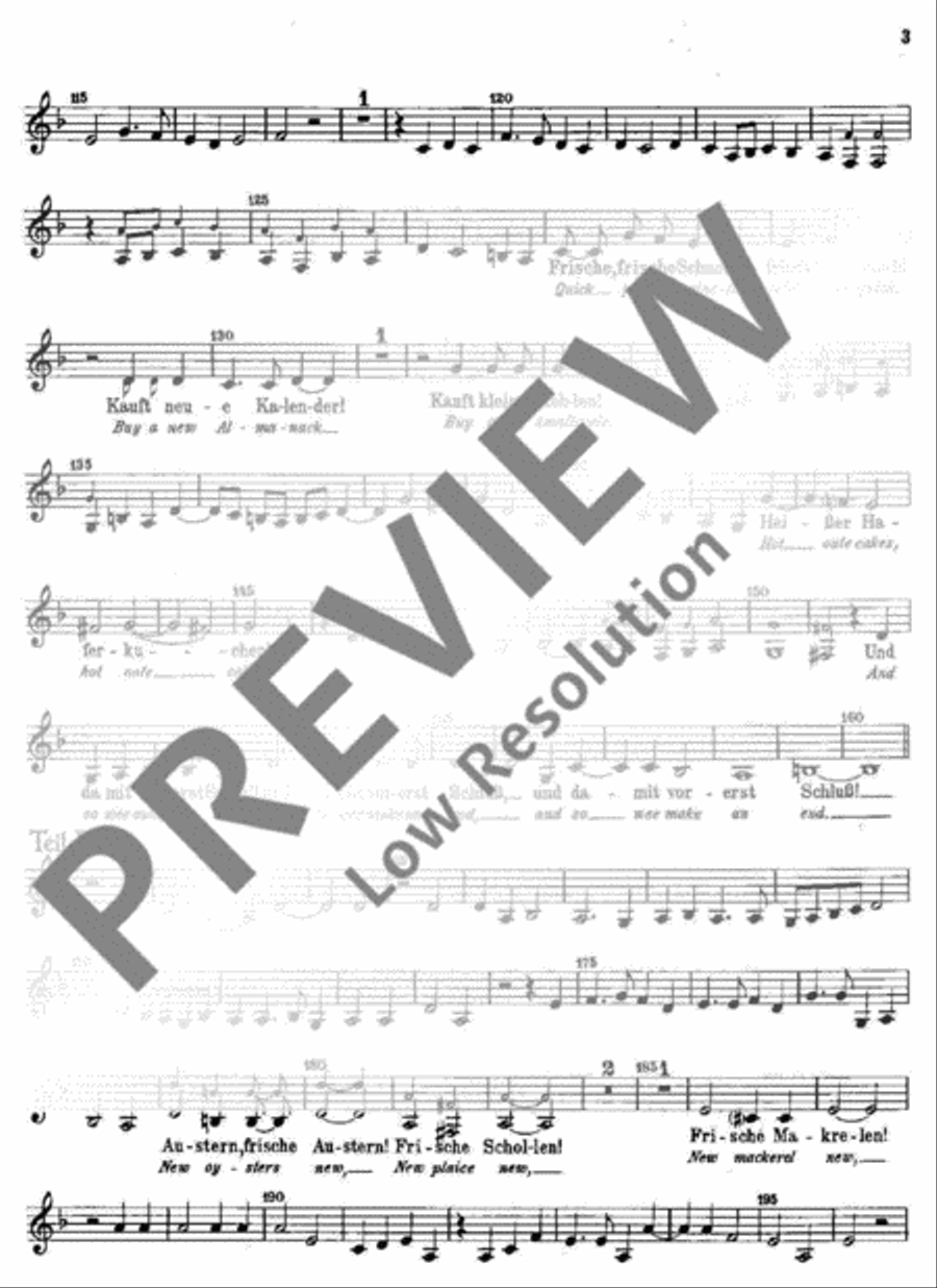 Londoner Straßenrufe Londoner Straßenrufe Violin scores gallery preview page 4
